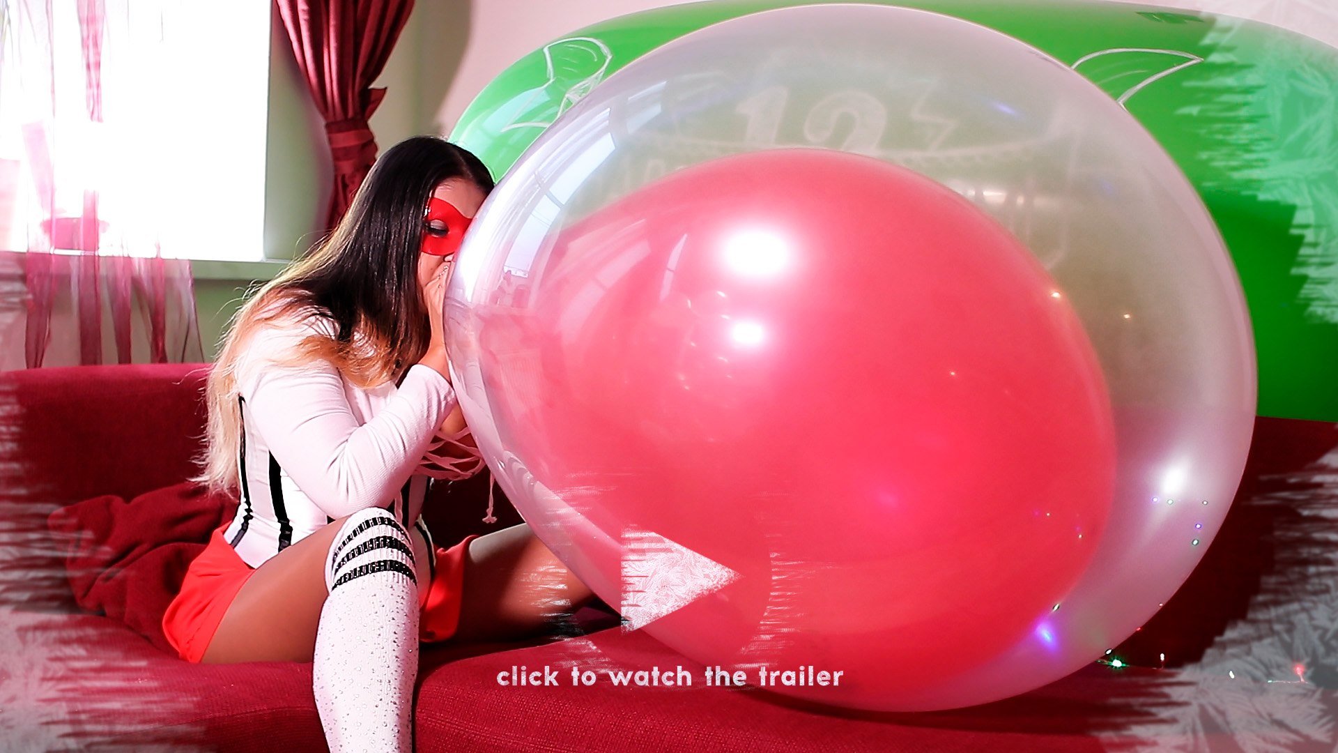 Hot Indian Girl Sit To Pop Balloon In Sofa